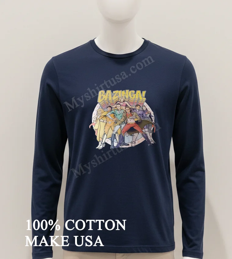 Bazinga The Big Bang Theory Cast Superhero Parody Shirt Hoodie Shirt 1