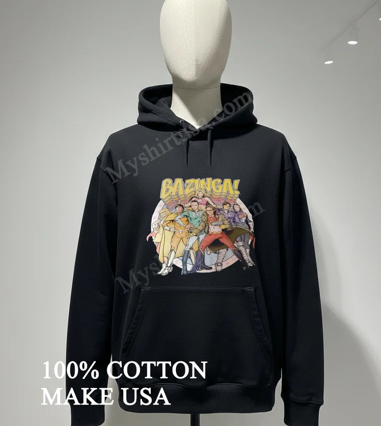 Bazinga The Big Bang Theory Cast Superhero Parody funny america t-shirts - hoodie-shirt Bazinga The Big Bang Theory Cast Superhero Parody Shirt Hoodie Shirt
