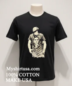 Bearded Man Wearing Headphones And Quiet Portrait Graphic funny america t-shirts