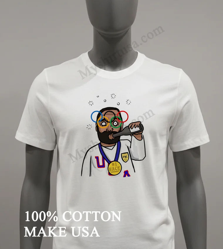 Bearded Man With Olympic Rings Glasses And Fbi Badge Shirt White T Shirt 3