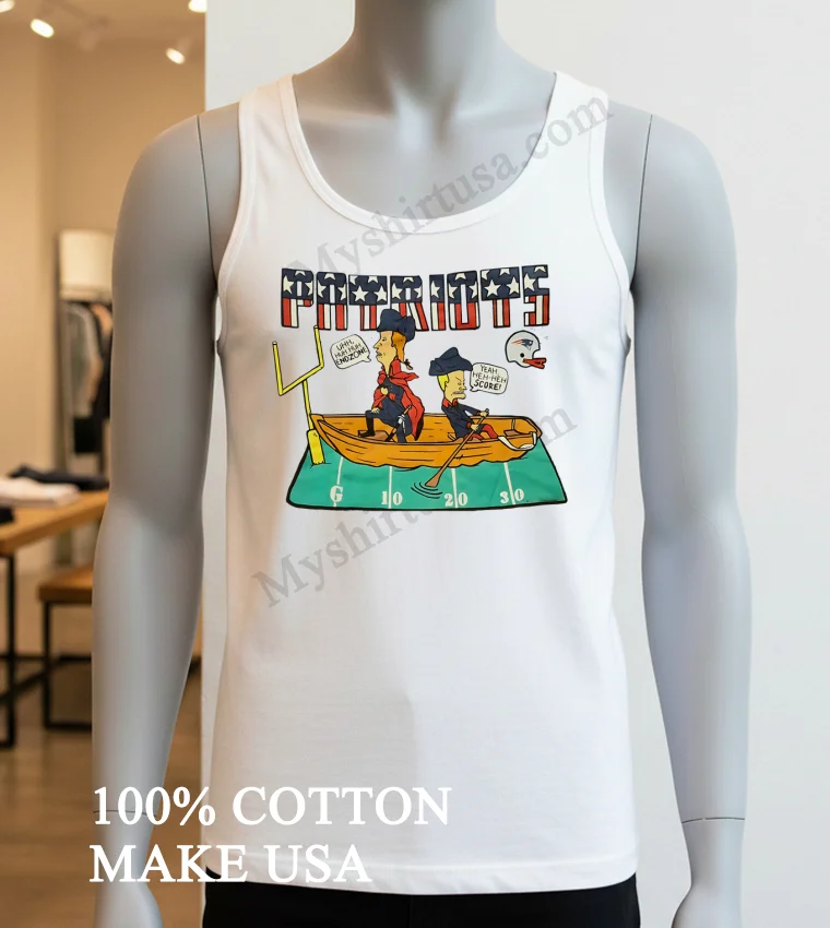 Beavis And Butt Head Patriots Endzone Score American Football Sport Shirt White T Shirt 3