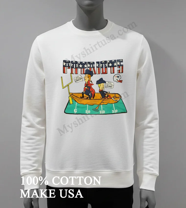 Beavis And Butt Head Patriots Endzone Score American Football Sport Shirt White T Shirt 4