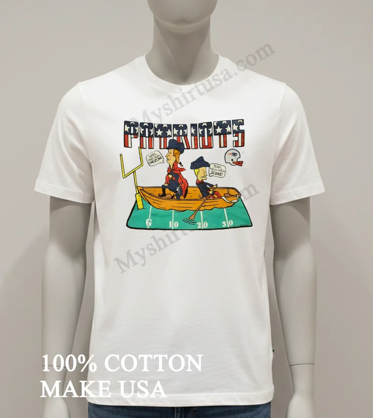 Beavis And Butt Head Patriots Endzone Score American Football Sport funny america t-shirts - white-t-shirt Beavis And Butt Head Patriots Endzone Score American Football Sport Shirt White T Shirt