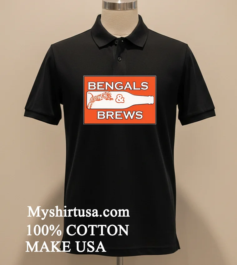 Bengals Tiger Beer And Brews Logo T Shirt - balck-shirt Bengals Tiger Beer And Brews Logo T Shirt Balck Shirt 1