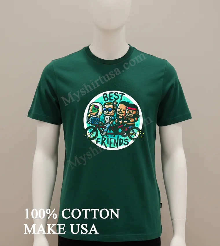 Best Friends All Elite Wrestling Cartoon Shirt Green Shirt