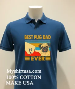 Best Pug Dad Ever Vintage new t-shirt