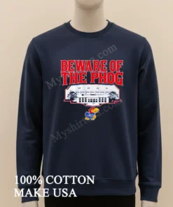 Beware Of The Phog Kansas Jayhawks Basketball Allen Fieldhouse funny america t-shirts