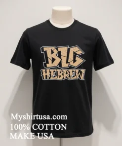 Big Hebrew Tan Pattern Block Lettering Design funny america t-shirts