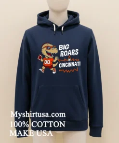 Big Roars In Cincinnati Bengals Dinosaur Cartoon Funny Shirt
