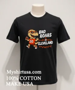 Big Roars In Cleveland Browns Dinosaur Cartoon Funny Shirt