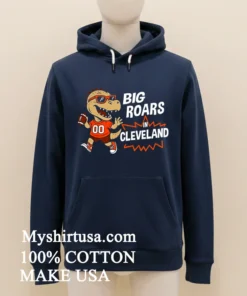 Big Roars In Cleveland Browns Dinosaur Cartoon Funny Shirt