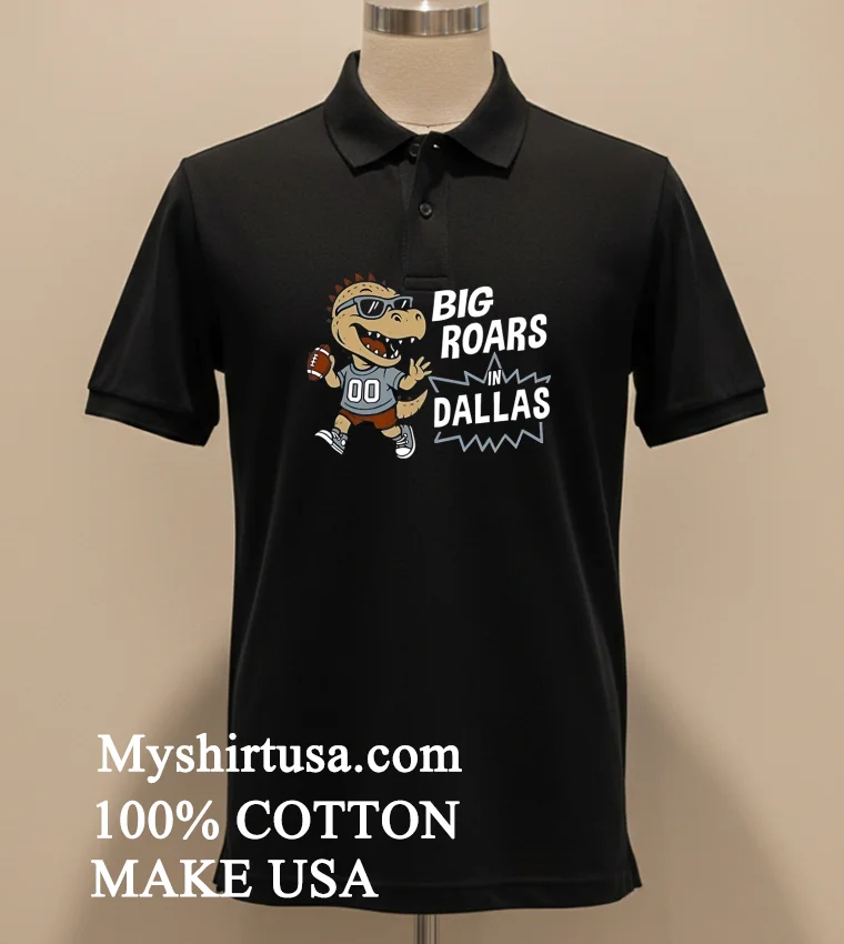 Big Roars In Dallas Cowboys Dinosaur Cartoon Funny Shirt - balck-shirt Big Roars In Dallas Cowboys Dinosaur Cartoon Funny Shirt Balck Shirt 2