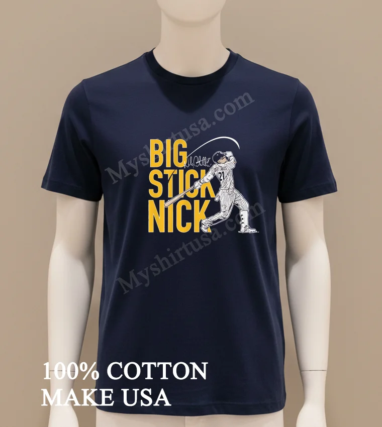 Big Stick Nick Castellanos Baseball Player Home Run Swing funny america t-shirts - navy-shirt Big Stick Nick Castellanos Baseball Player Home Run Swing Shirt Navy Shirt