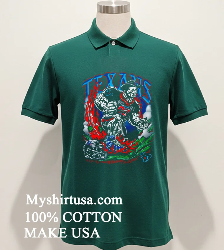 Big Texan Football Skeleton Graphic Shirt - green-shirt Big Texan Football Skeleton Graphic Shirt Green Shirt