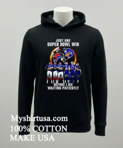 Bills Just One Super Bowl Win Before I Die Waiting Patiently Shirt