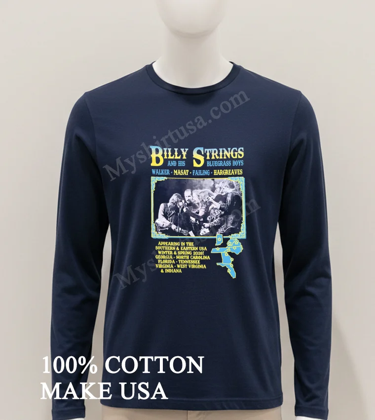 Billy Strings And His Bluegrass Boys Southern Eastern Usa Tour Shirt Hoodie Shirt 1