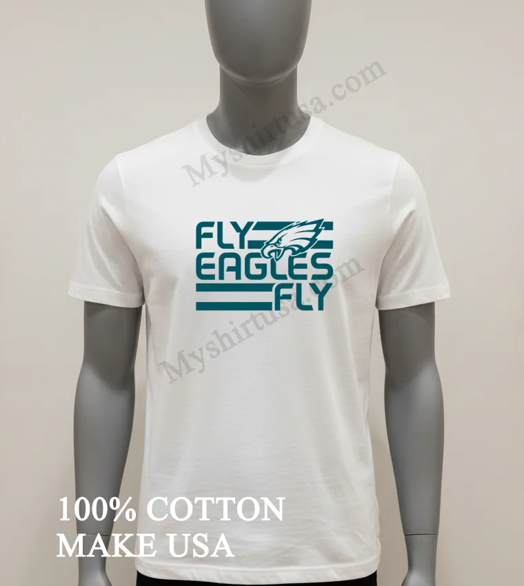 Bird Gang Fly Eagles Fly Philadelphia Football Shirt White T Shirt 1