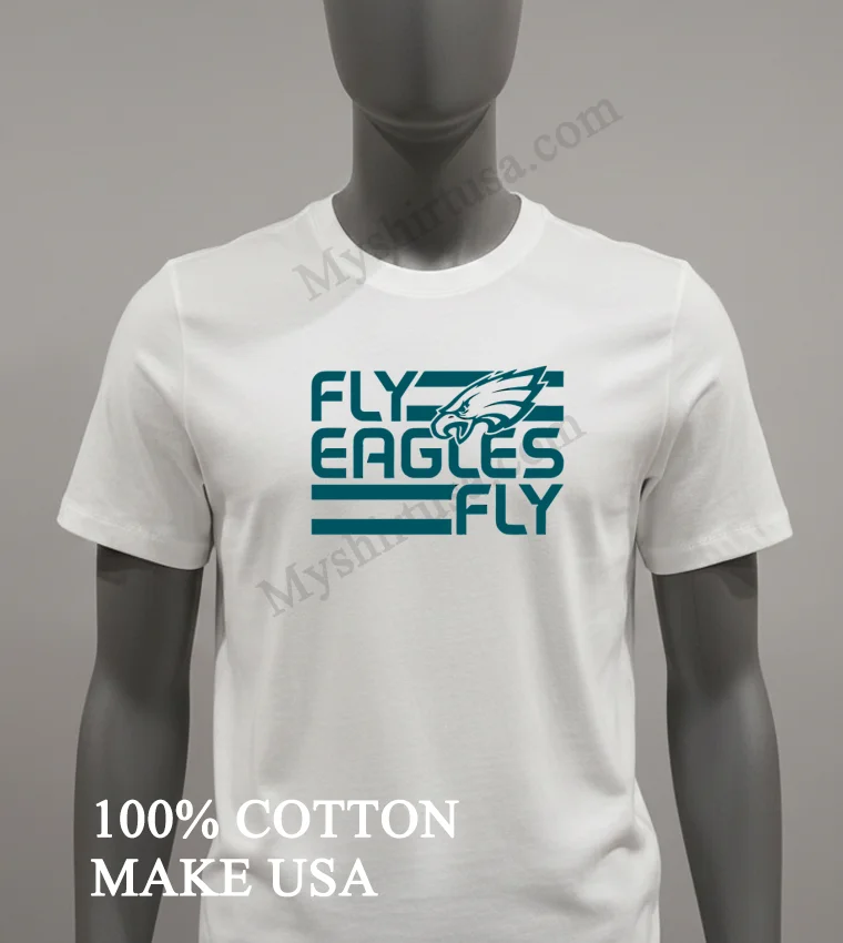 Bird Gang Fly Eagles Fly Philadelphia Football Shirt White T Shirt 2