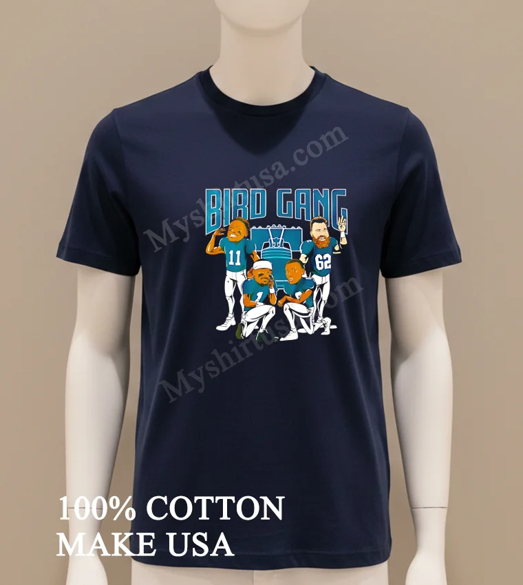 Bird Gang Philadelphia Eagles Super Bowl Champions 2025 funny america t-shirts - navy-shirt Bird Gang Philadelphia Eagles Super Bowl Champions 2025 Shirt Navy Shirt