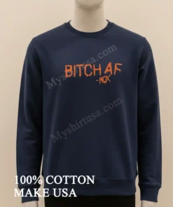 Bitch Af Mox Orange Spray Paint Graffiti Style funny america t-shirts