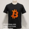 Bitcoin Cosmic Orange Color Logo Shirt Balck Shirt