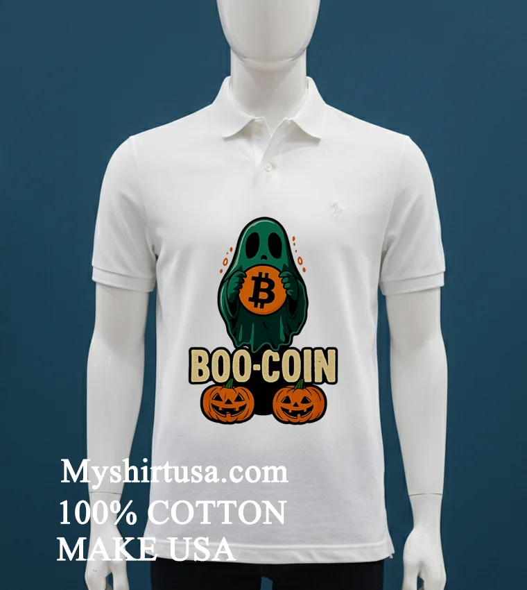 Bitcoin Halloween Ghost Shirt White T Shirt 3