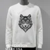 Black And White Wolf Head Tribal Geometric Symmetrical Pattern Shirt White T Shirt 3
