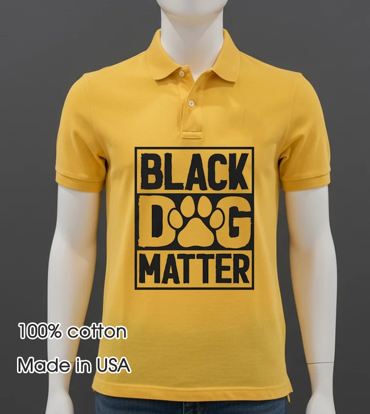 Black Dog Matter Shirt Yellow T Shirt