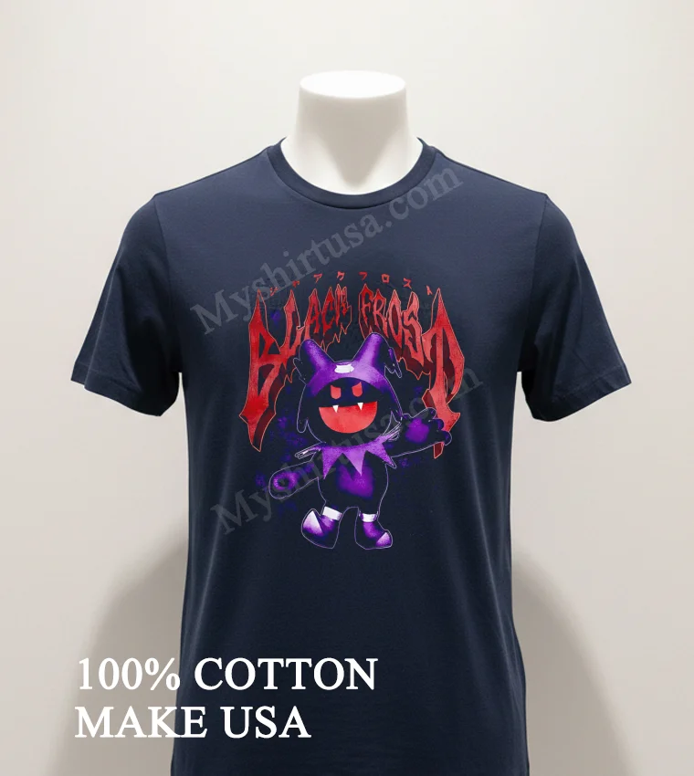 Black Frost Jack Frost Evil Variant Shin Megami Tensei funny america t-shirts - navy-shirt Black Frost Jack Frost Evil Variant Shin Megami Tensei Shirt Navy Shirt 1