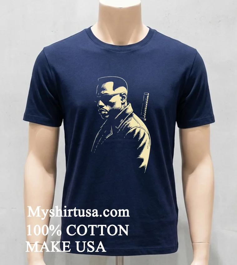 Blade Wesley Snipes Classic Shirt - navy-shirt Blade Wesley Snipes Classic Shirt Navy Shirt