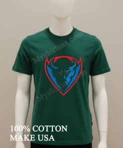 Blue Demon Shield Logo Sports Team Identity Graphic Shirt funny t-shirts usa