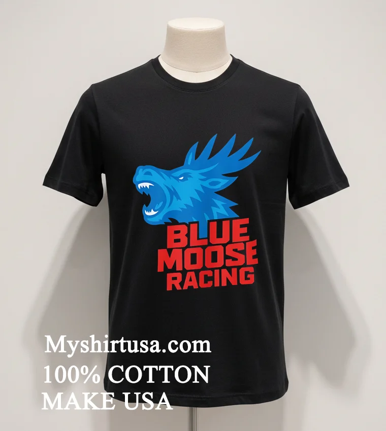 Blue Moose Racing Mascot Shirt Balck Shirt