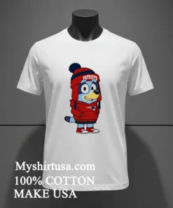 Bluey Go New England Patriots Winter Shirt White T Shirt 2
