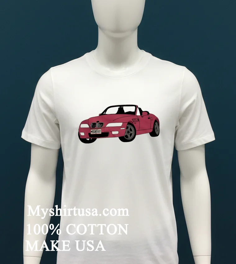 Bmw Z3 Roadster Pink Shirt White T Shirt 1