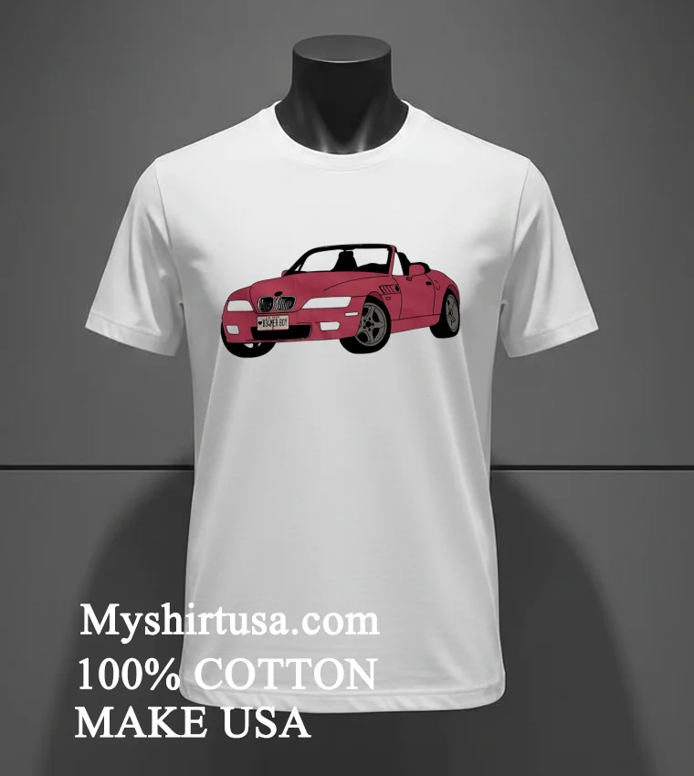 Bmw Z3 Roadster Pink Shirt White T Shirt 2