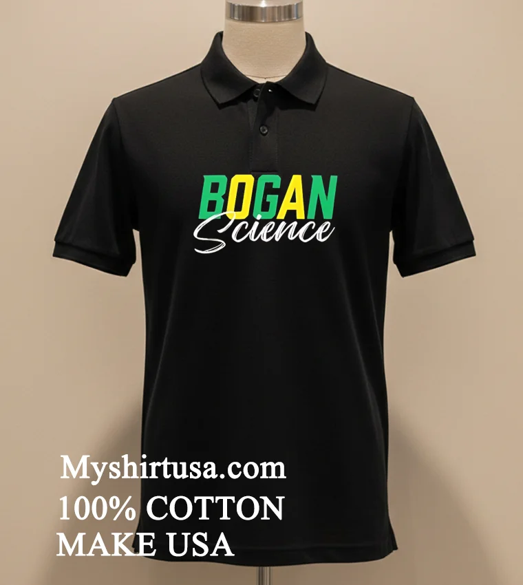 Bogan Science Yellow And Green Typography Design Shirt Balck Shirt 1