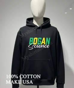 Bogan Science Yellow And Green Typography Design funny america t-shirts