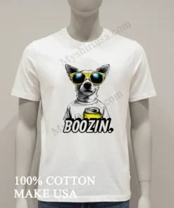 Boozin Chihuahua Dog funny america t-shirts