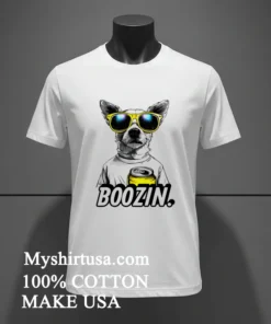 Boozin Chihuahua Dog funny america t-shirts