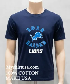 Born X Raised Black Detroit Lions Shirt