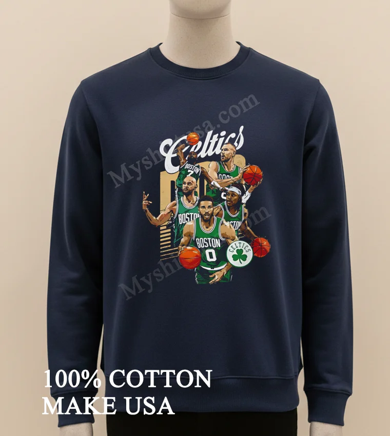 Boston Celtics Basketball Players Graphic Shirt Long Sleve Shirt