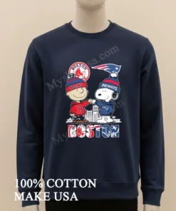 Boston Red Sox Patriots Charlie Brown Snoopy Fist Bump Skyline funny america t-shirts