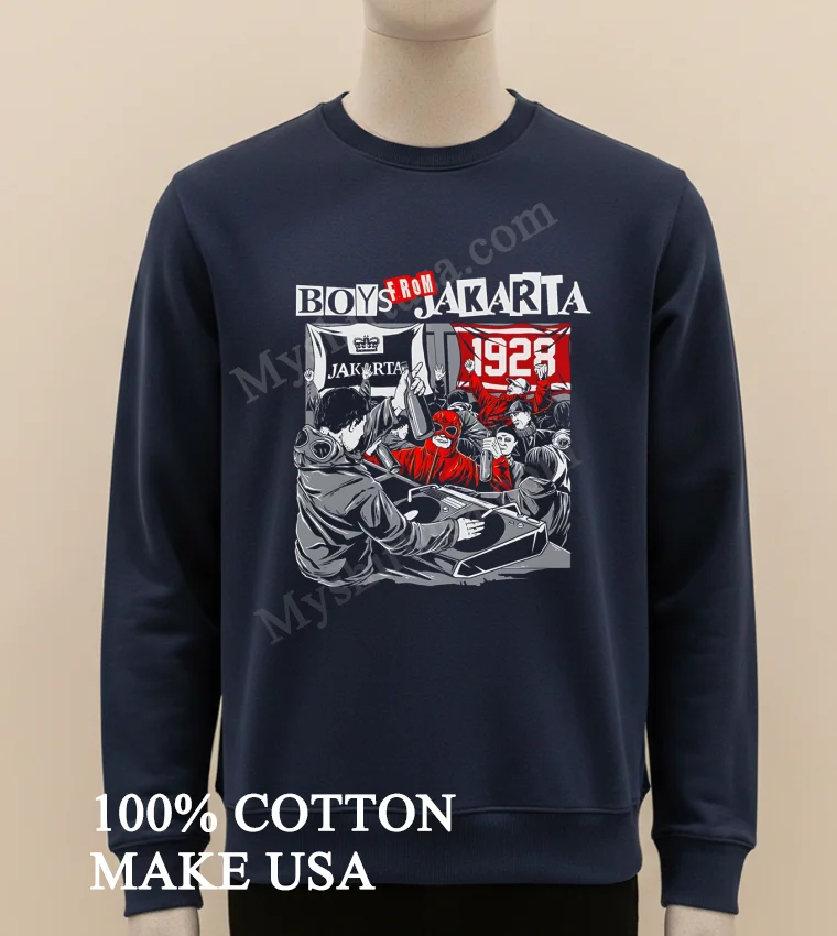 Boys From Jakarta 1928 Persija Football Ultras Culture Graphic Shirt Long Sleve Shirt