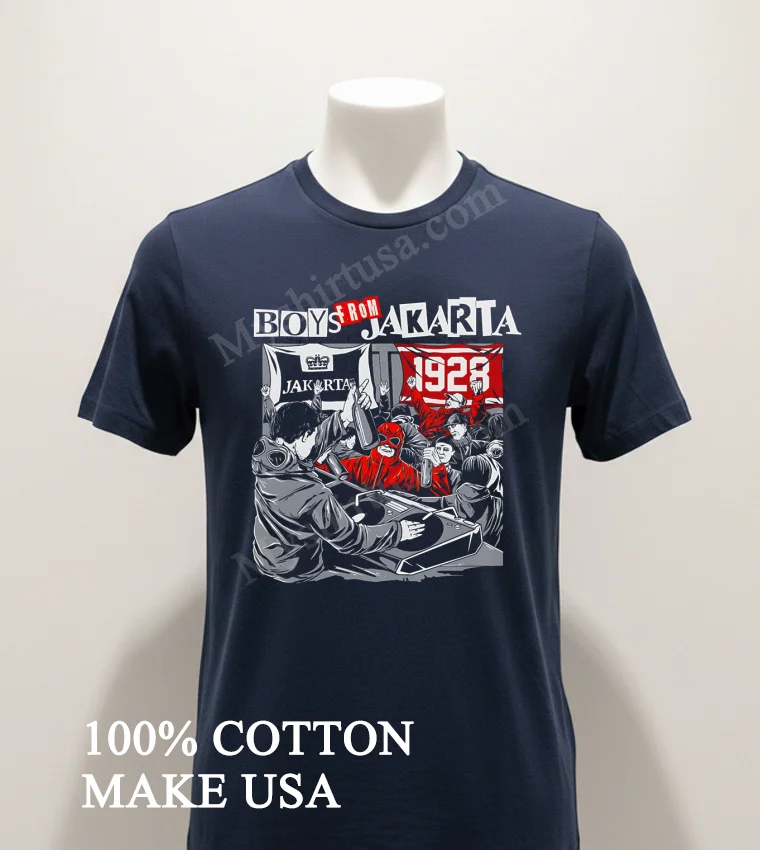 Boys From Jakarta 1928 Persija Football Ultras Culture Graphic Shirt Navy Shirt 1