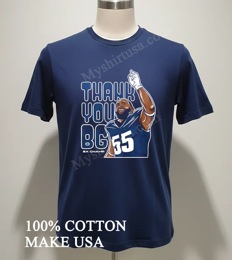 Brandon Graham Philadelphia Eagles Thank You Bg 2x Champ Shirt Navy Shirt 2