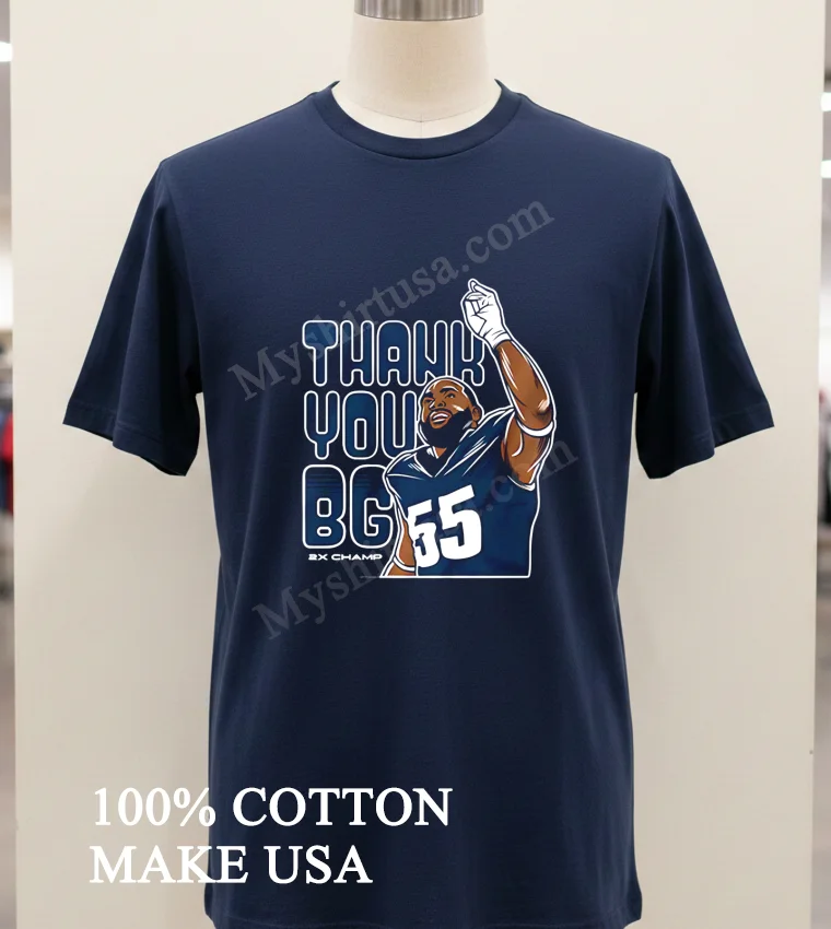 Brandon Graham Philadelphia Eagles Thank You Bg 2x Champ Shirt Navy Shirt