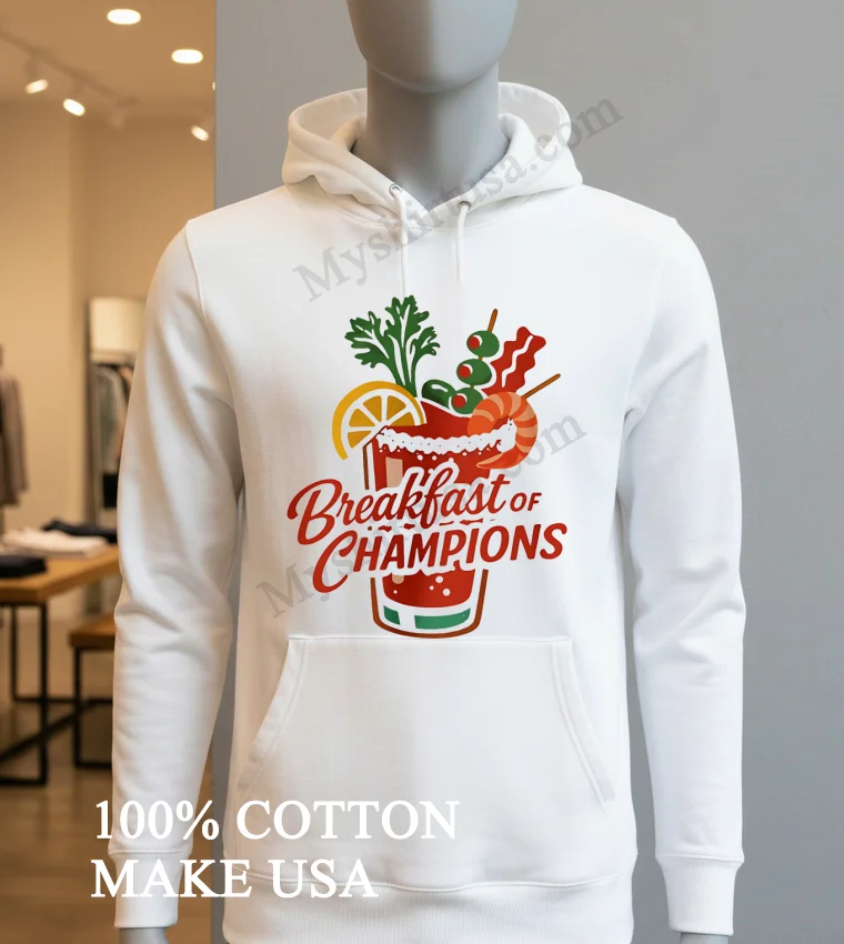 Breakfast Of Champions Bloody Mary Garnish Cocktail funny america t-shirts - hoodie-shirt Breakfast Of Champions Bloody Mary Garnish Cocktail Shirt Hoodie Shirt