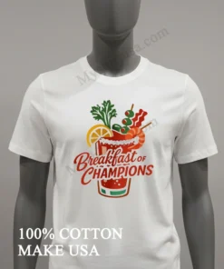 Breakfast Of Champions Bloody Mary Garnish Cocktail funny america t-shirts