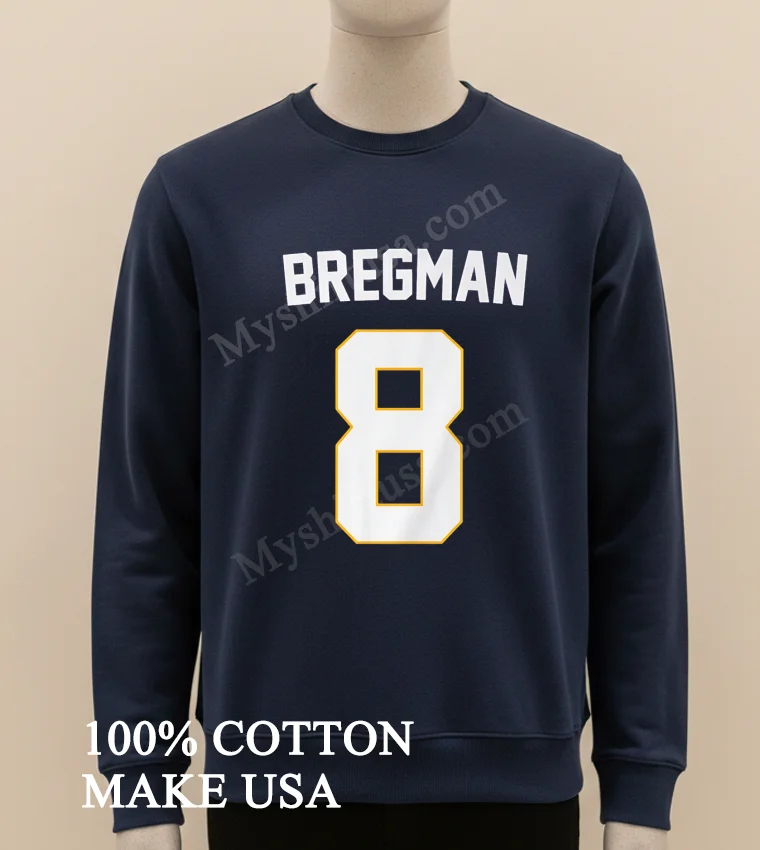 Bregman 8 Baseball Player Name And Number Custom funny america t-shirts - long sleve shirt Bregman 8 Baseball Player Name And Number Custom Shirt Long Sleve Shirt