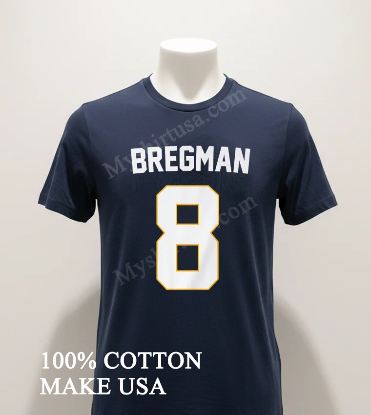 Bregman 8 Baseball Player Name And Number Custom Shirt Navy Shirt 1